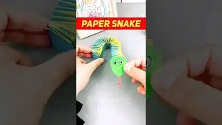 🐍 DIY Paper Craft: How to Make a Slithering Snake in Just Minutes! 📝✂️ #shorts #creative #viral #diy