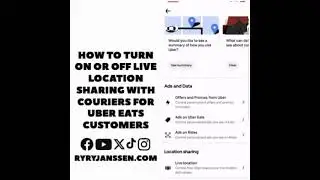 How to turn on or off live location sharing with couriers for Uber Eats customers
