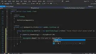 C# Open File Dialog Browser File - Open File via UI
