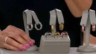 Lisa Freede x Silver Style Faux Baguette Hoops or Ring, Sterling Silver on QVC