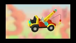 😍 Colorful Cartoon Tow Truck with Crane for Kids &ndash; Cute Animated Vehicle Illustration. #viral #kids