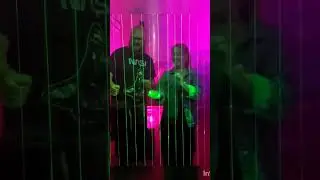 Playing a laser harp in Saskatoon- built by Rich Miller!  #spacerock #music #sciencefiction #laser