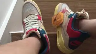 on feet review: PK God Air Jordan 4 restro union Guava Ica From Citysole.ru