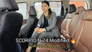 Mahindra Scorpio N Z4 Modified with Pure Leather Seats @CarStylein  📞7271939393
