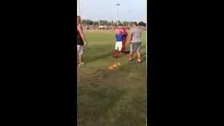 Heads up Tackling drill with the Rae Crowther Sled