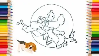 draw Tintin and snowy cartoon character/Рисуем Тинтина/Тинтинди тарталы/Ducamus Tintin #drawing