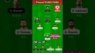 CSK vs DC | Dream 11 | IPL 2022 | Best Team | Fantasy Picks...💯