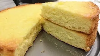 ONLY 3 INGREDIENTS SPONGE CAKE RECIPE || NO BAKING POWDER!!
