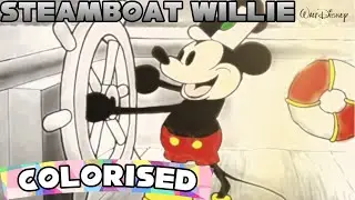 Mickey Mouse 1928 steamboat Willie (colorised)