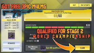CLAIMING FREE EPIC M4LMG QUALIFIED TO STAGE 2 CHAMPIONSHIP 2021 CALL OF DUTY MOBILE COD MOBILE CODM