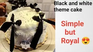 😱Black & White Theme Cake Decoration |Beautiful Birthday Cake Design 