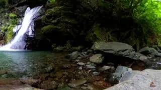 【遠州の秘境】大下滝 Shot on insta360X VR Oshita Waterfall is the best waterfall in Enshu with a head of 18m.
