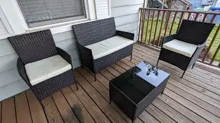Assemble Patio Furniture Set | Wicker Outdoor Furniture - Time Lapse