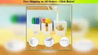 6Pcs Acrylic Buffet Riser Cake Dessert Display Stands Stackable Desktop Food Stand Party Buffet