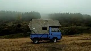 TRUCK CAMPING | SOLO in the fog | HANDMADE TRUCK CAMPER | 20th nights