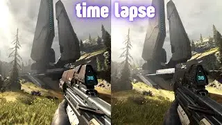 Halo Infinite Time-lapse on Fragmentation | The BEAUTIFUL LIGHTING moves around the map