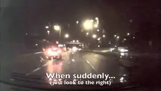 Truck crash Ainley Top caught on crash camera