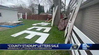Brewers purchase County Stadium letters back from fan