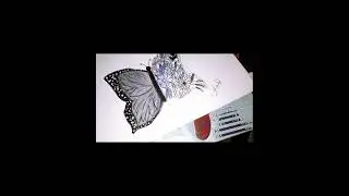 drawing of a beautiful butterfly with nature using water color#kala junction3692 #colordrawing