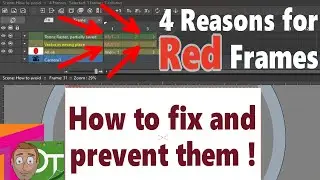 4 reasons you have red frames in OpenToonz & Tahoma2D. How to fix them. And how to prevent them