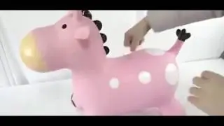 PT 1044-P - Inflatable Jumping Horse Toy Pink  ( RM 88 )