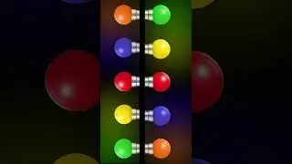 Multi Color Light Bulbs Black Screen No Copyright #shorts #art #copyrightfree
