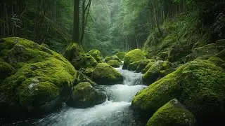 Natural Forest River Sounds with Birds Singing for Anxiety Relief & Deep Sleep
