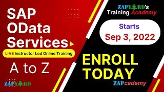 A to Z of SAP OData Services Training - Sept 3, 2022 Batch