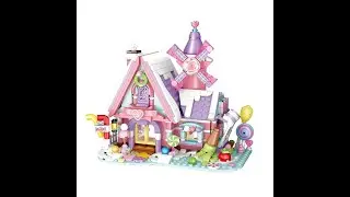 Pink Fantasy Candy House for Girls  6-12 Compatible with Lego City House