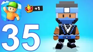 Stumble Guys - PIXEL BLUE NINJA - Gameplay Walkthrough Part 35 (Android, iOS)#stumbleguys