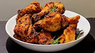 Easy AIR FRYER Garlic Chicken With Coconut Oil for Dinner
