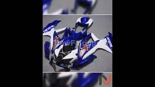 White and Blue Factory Style - GSX-R600 08-10 Fairing Kit