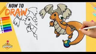 How to Draw Mega Dragonite | Pok&eacute;mon Legends | Easy Drawings