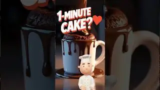 1-Minute Chocolate Mug Cake 🍫☕ | Quick Dessert Hack #MugCake #ChocolateLovers