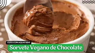 Receita de Sorvete Vegano de Chocolate Cremosíssimo | Feito com Aquafaba