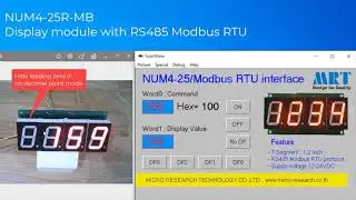 NUM4-25 Display with Modbus RTU #Display #Segment #RS485 #Modbus