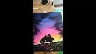 Asphalt technique - fluid acrylic pouring, adding realistic details, clean pour and multi-swipe