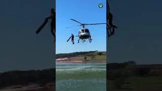 Treinamento Geral do CIOPAer/MT com um simulado de ocorr&ecirc;ncia em meio aqu&aacute;tico.