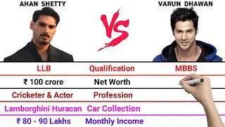 Ahan Shetty vs Varun Dhawan Full Comparison Video | Net Worth | Monthly Income | Car Collection