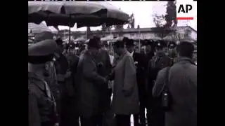 KONRAD ADENAUER LEAVES FOR U S A - NO SOUND