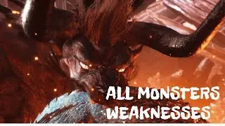 Monster Hunter World : All Monsters Weaknesses/Elements/Ailment And Breakable/Vulnerable Parts