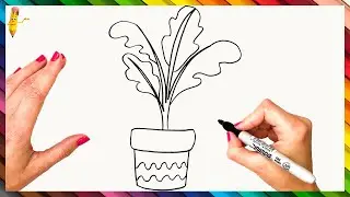 How To Draw A Plant Step By Step 🌿 Plant Drawing Easy