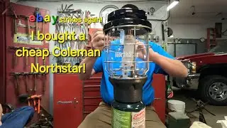 Let's unbox a Coleman Northstar lantern that I bought,  but first let's light my birthday lantern!
