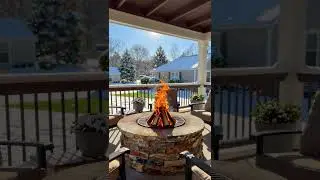 Cozy Snow-Covered Fire Pits