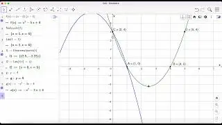 Oppsett av GeoGebra og arbeid med funksjoner.