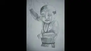 sketch of baby while bathing#baby#shorts #youtube #india #trending #drawing #sketching#1 #share