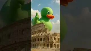 The GREEN Rubber Duck DESTRUCTION!! #rubberduck #apocalypse #italy #animation #piano