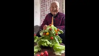 Grandma's lettuce Christmas tree brings wealth and luck.