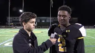 Boys' Varsity Football - Running Back Kyle Angus (Post-Game)