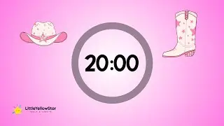 20 Minutes Countdown Timer For Kids With Country Music | Cowgirl Classroom Countdown Timer
